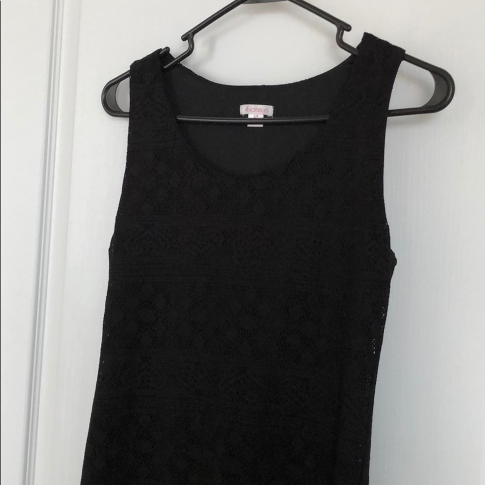 Black lace maxi dress
